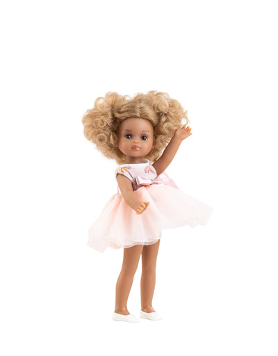 Poupée réaliste Mini Amigas Raquel avec robe tutu rose - Paola Reina