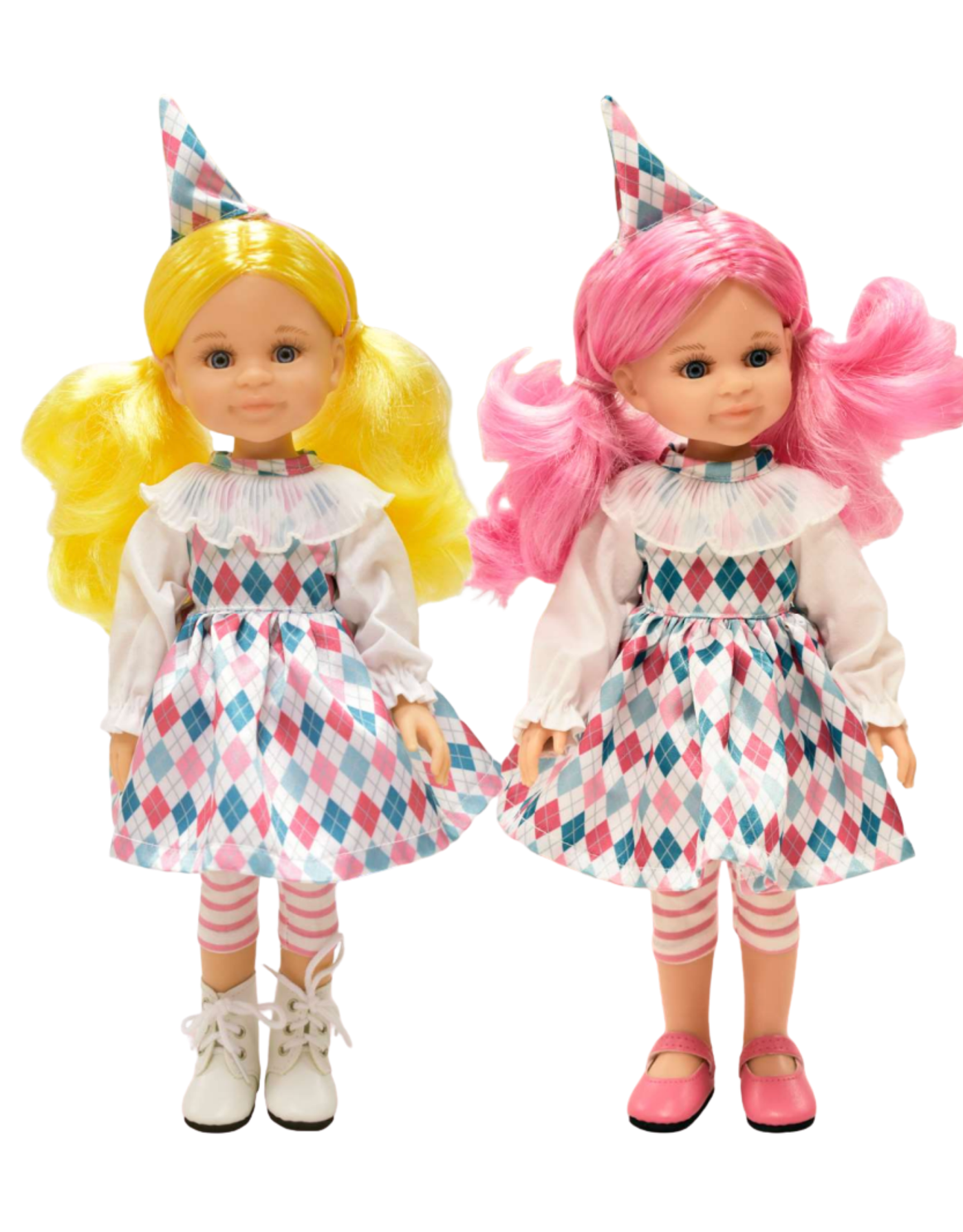 Poupée Las Amigas - Cleo arlequin avec cheveux roses - Paola Reina