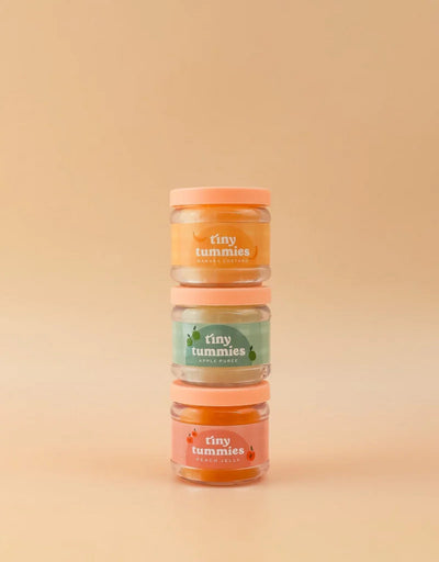 Box of 72 Tiny Tummies Jar and Spoon Sets - Apple - Tiny Harlow