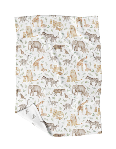 Couverture en minky pour enfant - Savannah - Veille sur toi