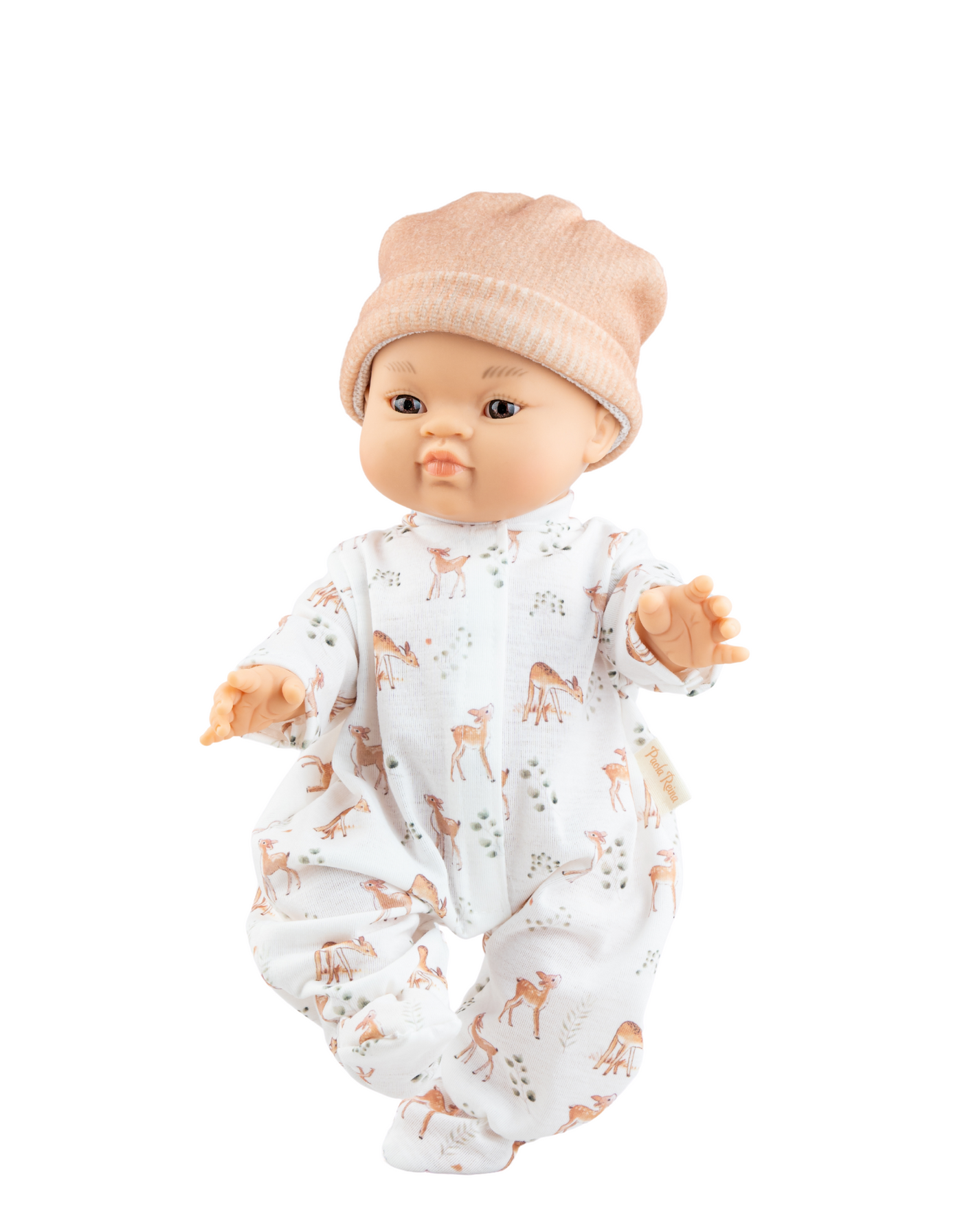 Bébé Gordis - Lili au yeux brun avec pyjamas faon et tuque - Paola Reina