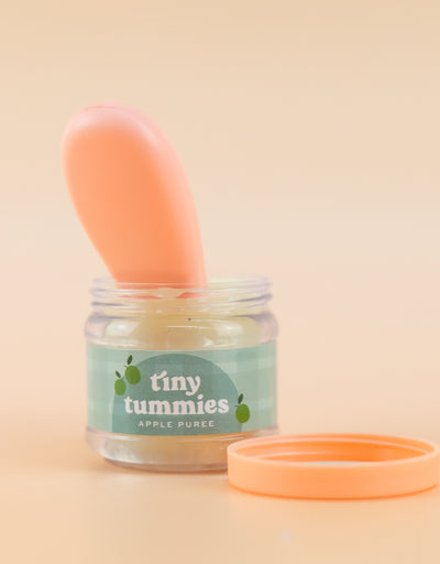 Tiny Tummies Apple Puree Food Jar and Spoon set - Tiny Harlow