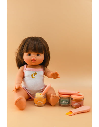 Box of 72 Tiny Tummies Jar and Spoon Sets - Apple - Tiny Harlow