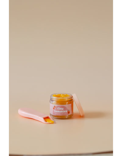 Box of 72 Tiny Tummies Jar and Spoon Sets - Peach - Tiny Harlow