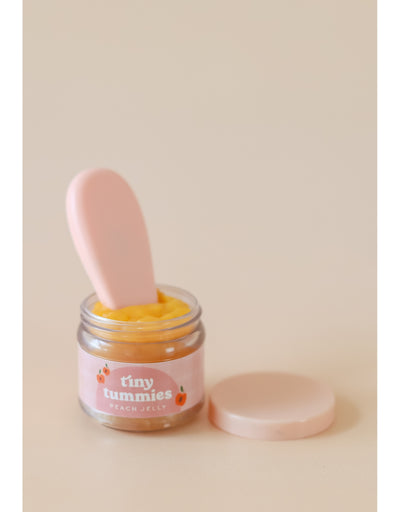Box of 72 Tiny Tummies Jar and Spoon Sets - Peach - Tiny Harlow