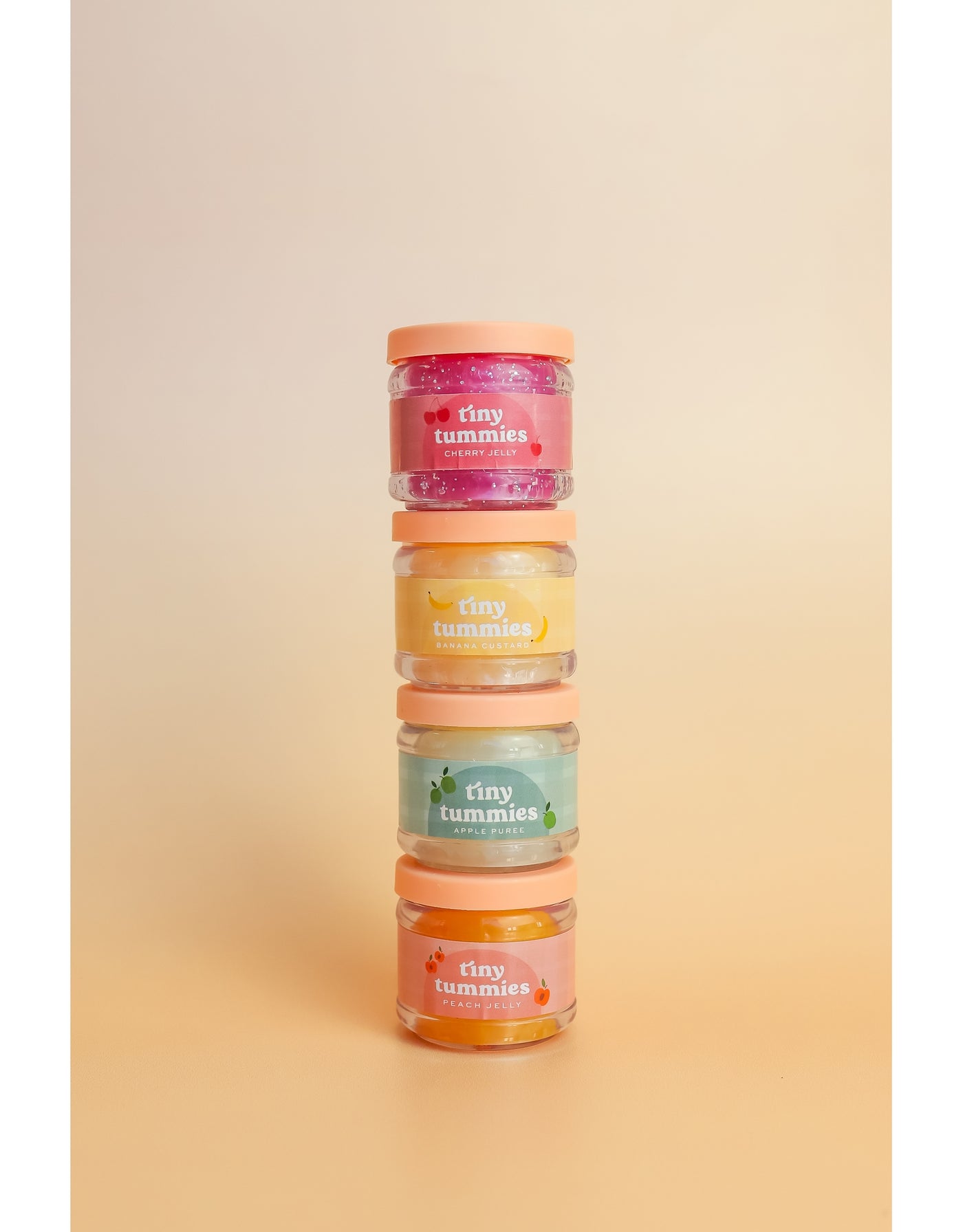 Box of 72 Tiny Tummies Jar and Spoon Sets - Banana - Tiny Harlow