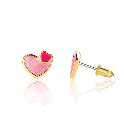 Enameled earrings - Heart 2 heart - Girl Nation