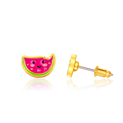 Enamel Stud Earrings - Watermelon - Girl Nation