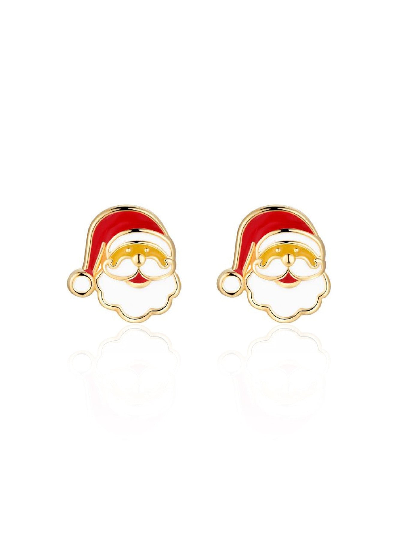 Boucles d'oreilles en émail - Père Noël - Girl Nation