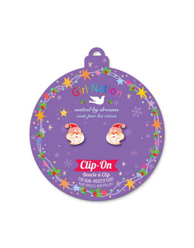 Enamel Clip-On Earrings - Happy Christmas tree - Girl Nation