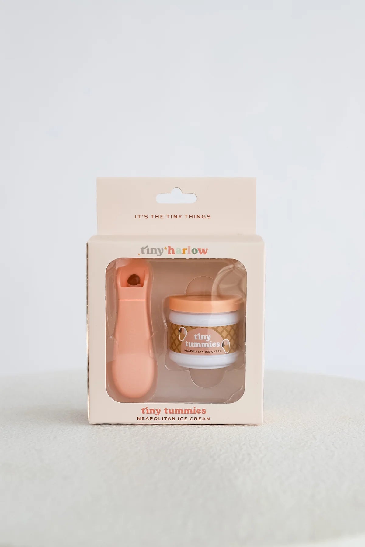 Ensemble Tiny Tummies pour poupée - Crème glacée napolitaine - Tiny Harlow