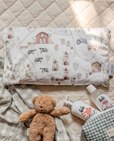 Children's pillowcase - Gedeon's farm - Veille sur toi