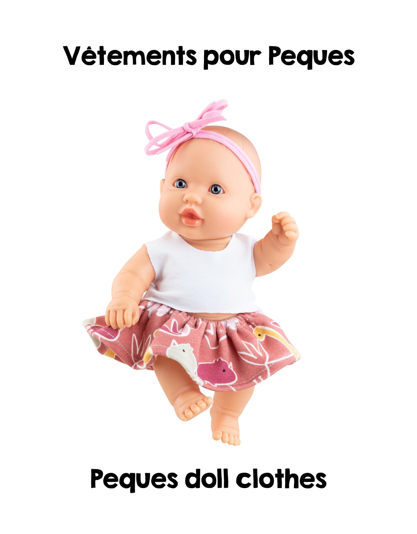Vêtements de poupée Peques - Ensemble jupe safari - Paola Reina