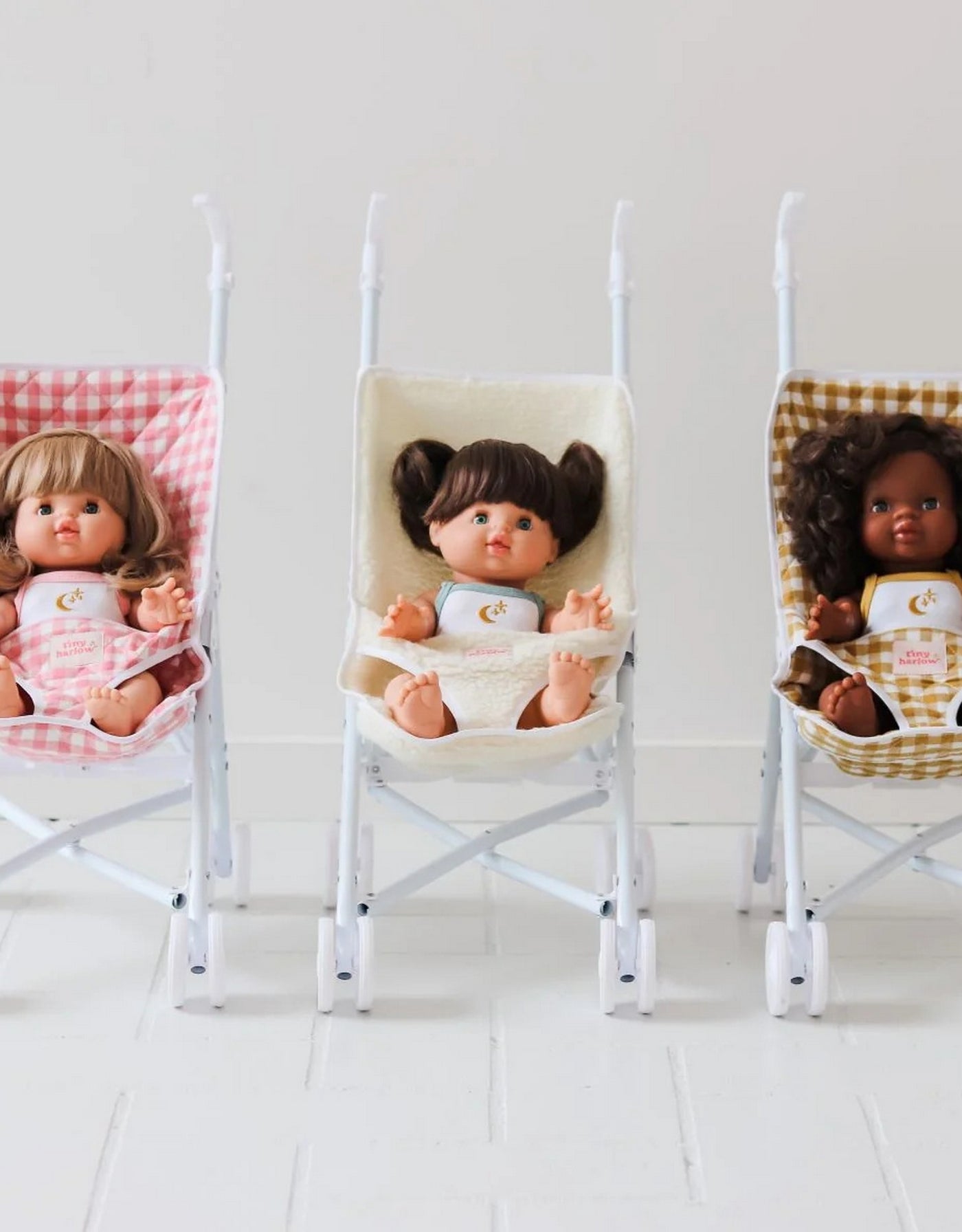 Box of 8 doll strollers - sherpa - Tiny Harlow
