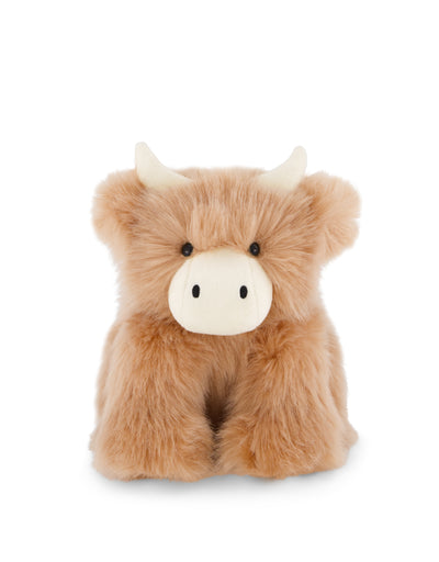 Peluche ultra douce de vache highland Hilda caramel - Snuggle Bunnies | Veille sur toi