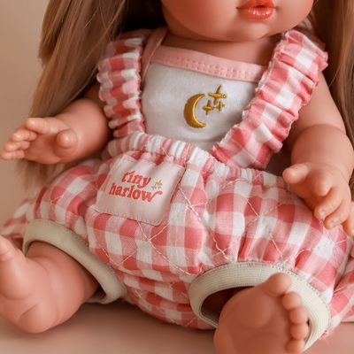 Porte-bébé pour poupée - Vichy rose - Tiny Harlow