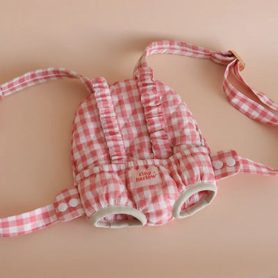 Porte-bébé pour poupée - Vichy rose - Tiny Harlow