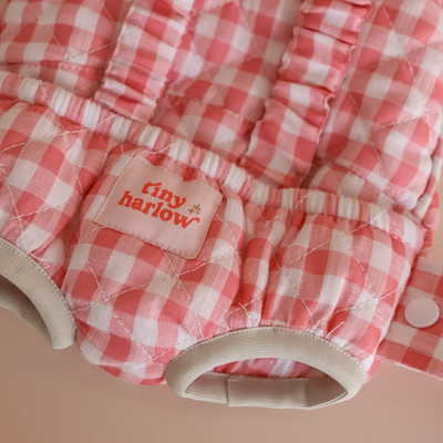 Porte-bébé pour poupée - Vichy rose - Tiny Harlow