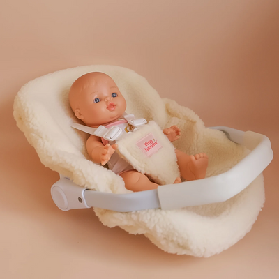 Coquille pour poupée - Vichy lilas et cerise - Tiny Harlow