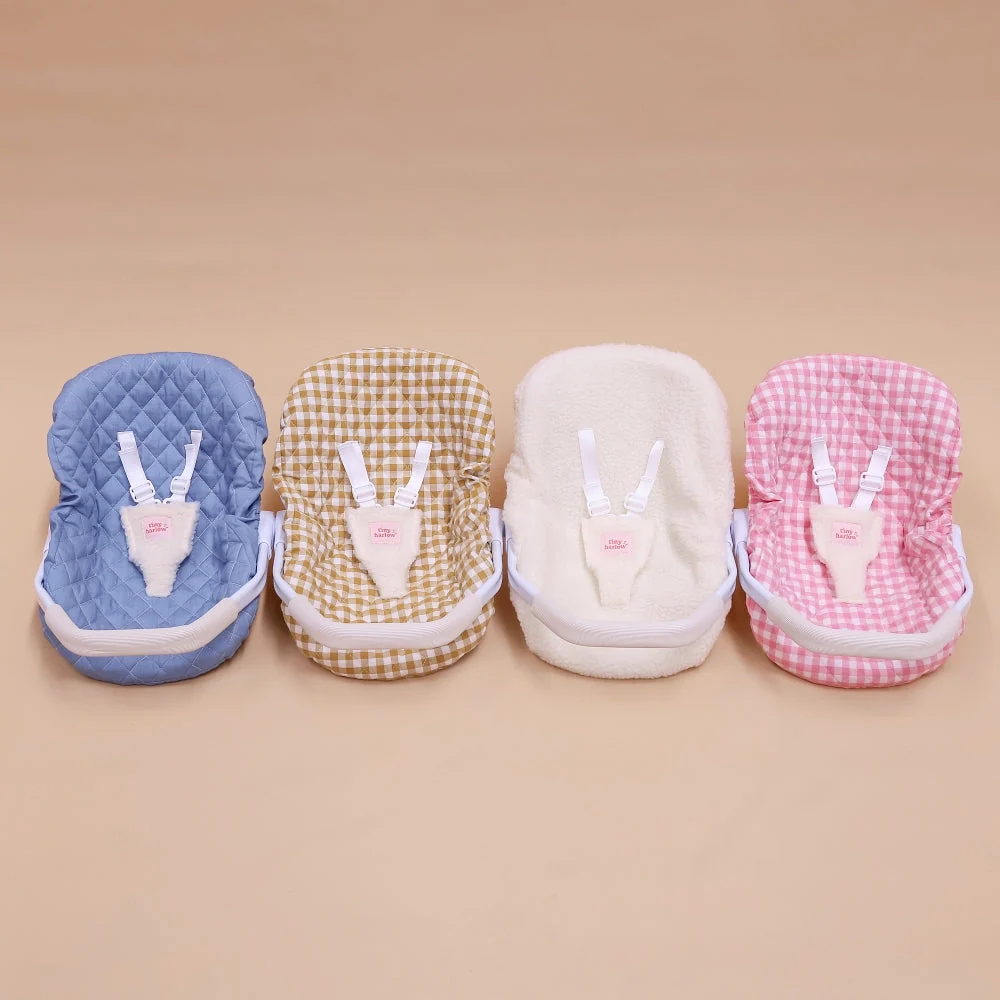Coquille pour poupée - Vichy lilas et cerise - Tiny Harlow