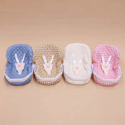 Coquille pour poupée - Vichy lilas et cerise - Tiny Harlow