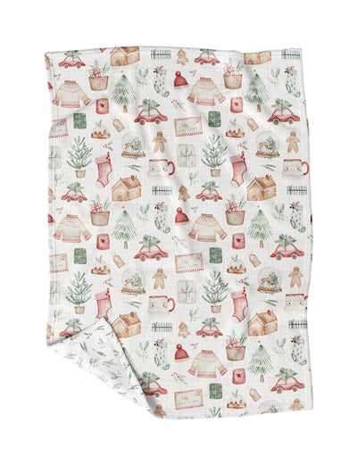 Couverture douce en minky pour enfant - Noël - Veille sur toi | Shine on me