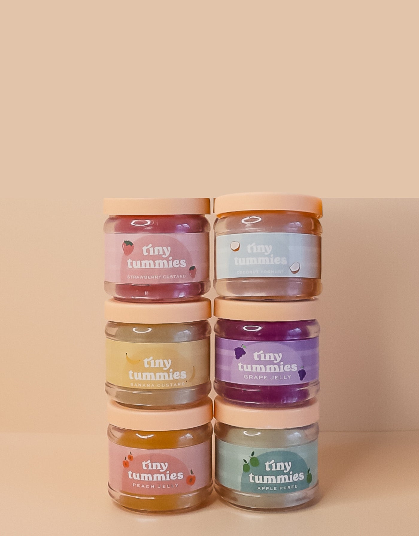 Boîte de 36 pots Tiny Tummies - 6 saveurs mélangées - Tiny Harlow