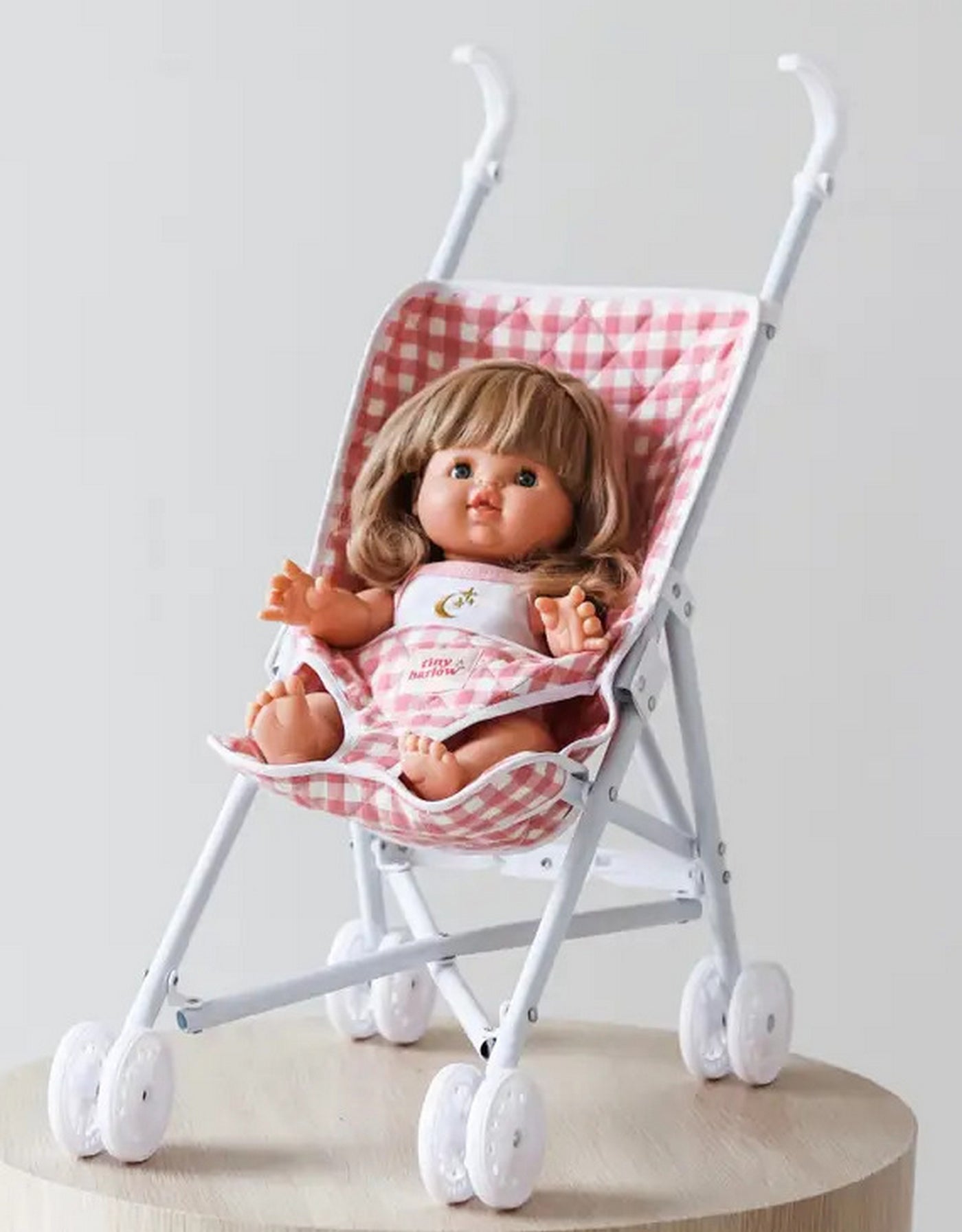 Tiny Harlow stroller seat - Pink Gingham
