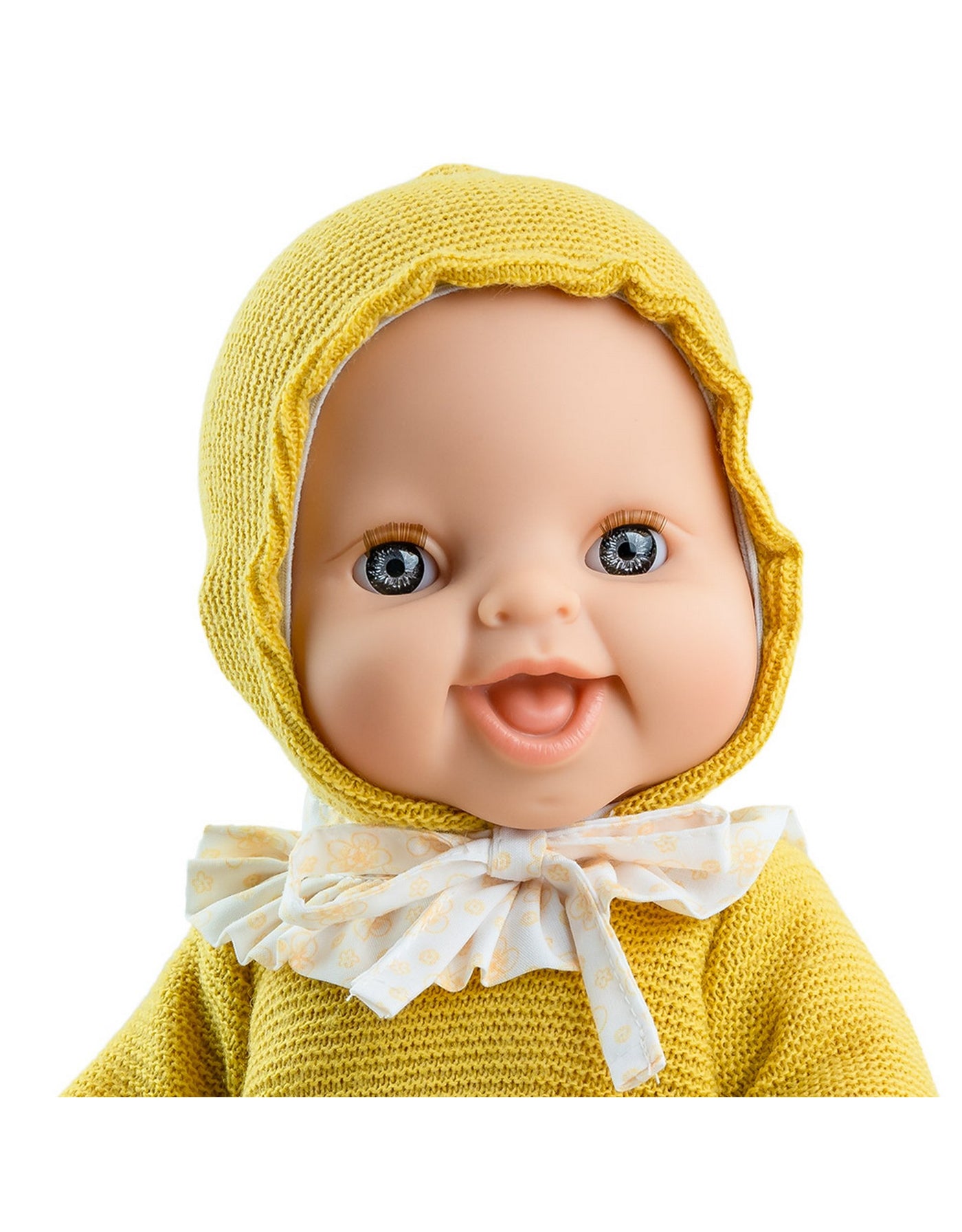 Bébé Gordis - Anik avec chandail et bonnet jaune - Paola Reina