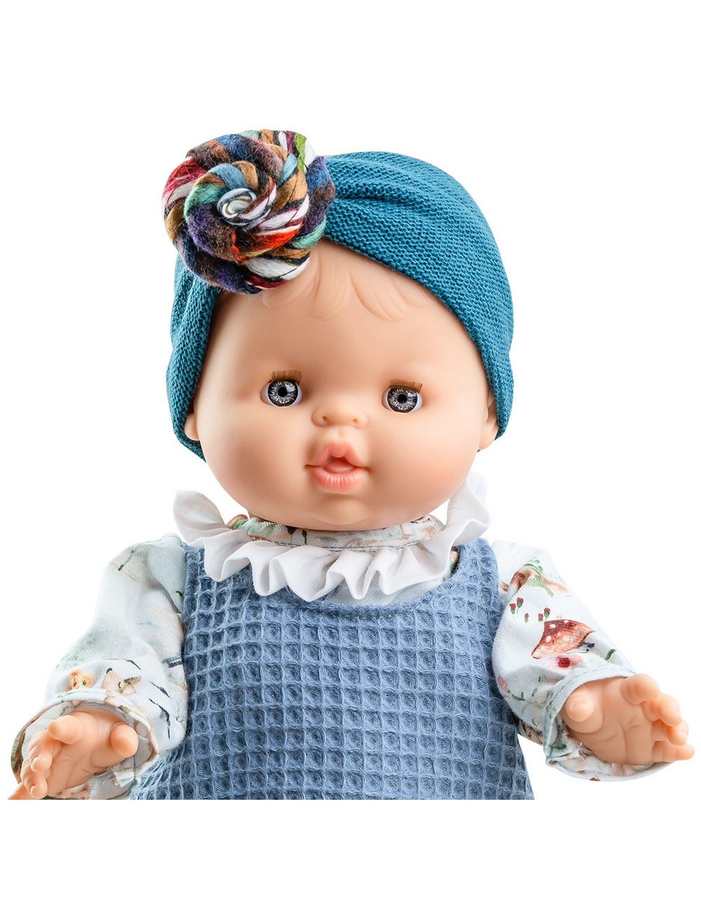 Vêtement pour poupée Gordis - Romper bleu avec bonnet turban - Paola Reina