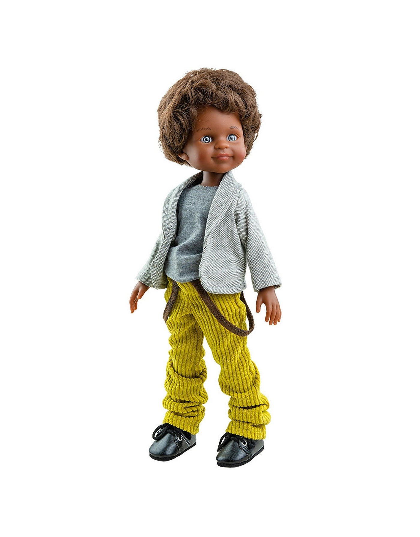 Las Amigas Doll Clothing - Trousers with suspenders and gray jacket - Paola Reina