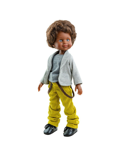 Las Amigas Doll - Cayetano with suspender pants and gray jacket - Paola Reina