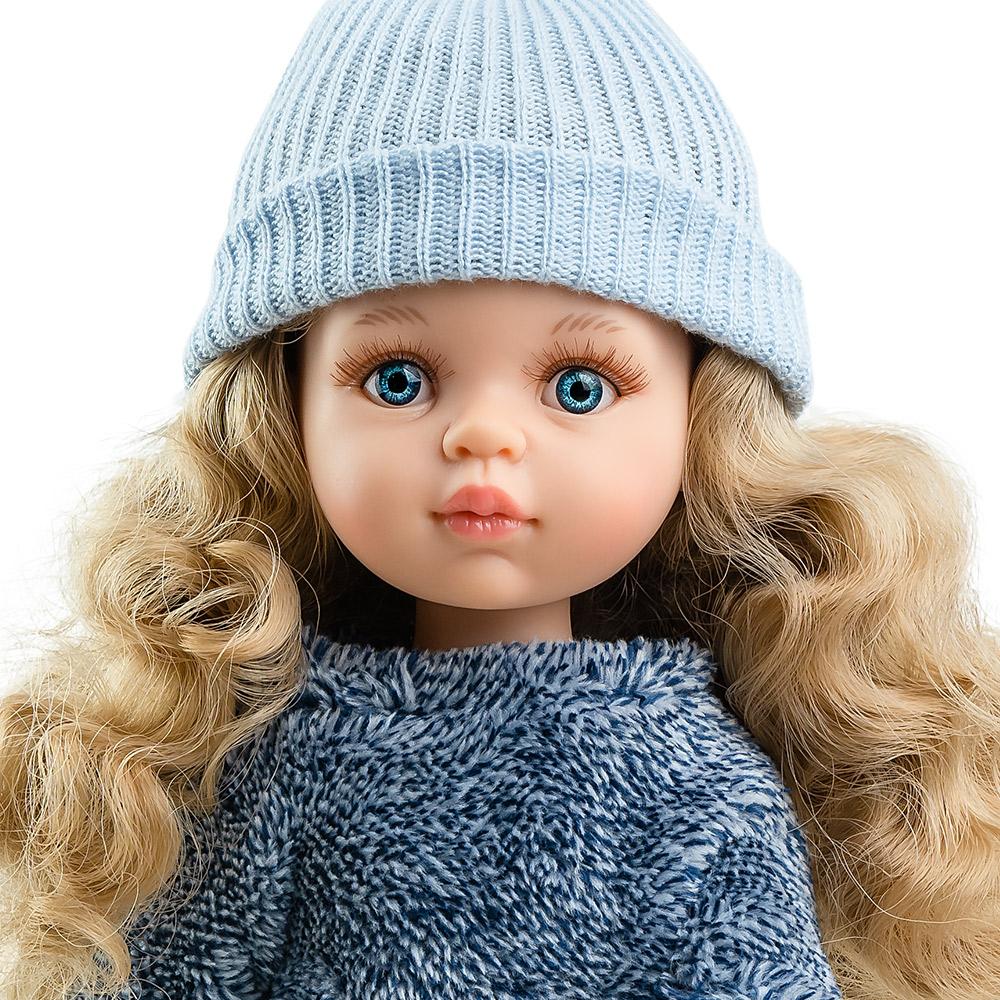 Las Amigas Doll Clothing - Blue three-quarter length sweater, pants and hat - Paola Reina