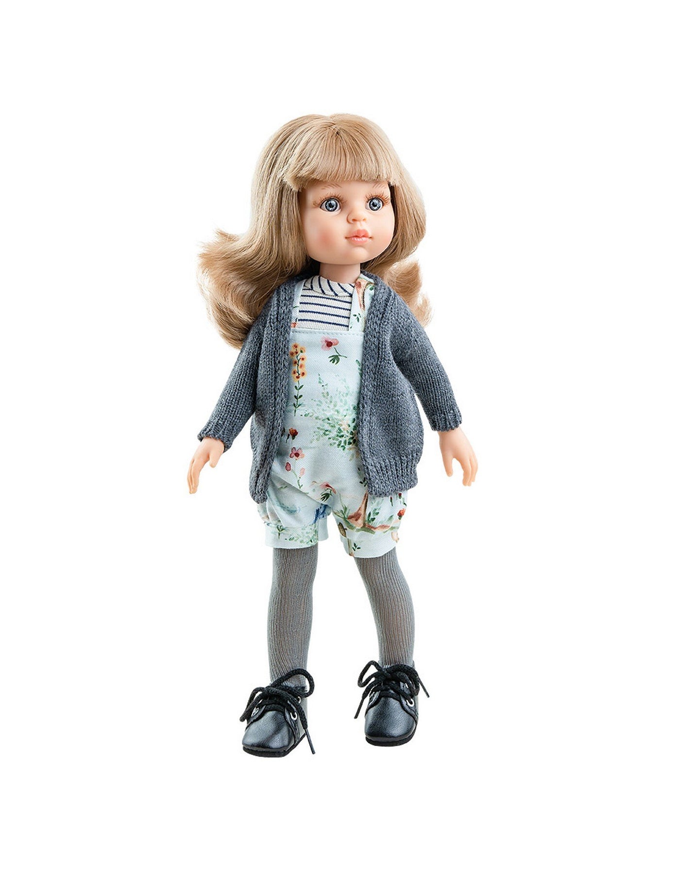Las Amigas Doll - Carla with blue jumper and gray jacket - Paola Reina