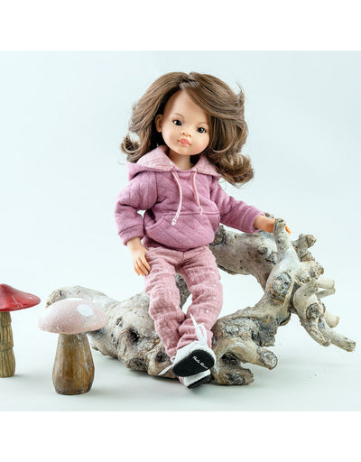 Las Amigas Articulated Doll - Liu with kangaroo and pink pants - Paola Reina