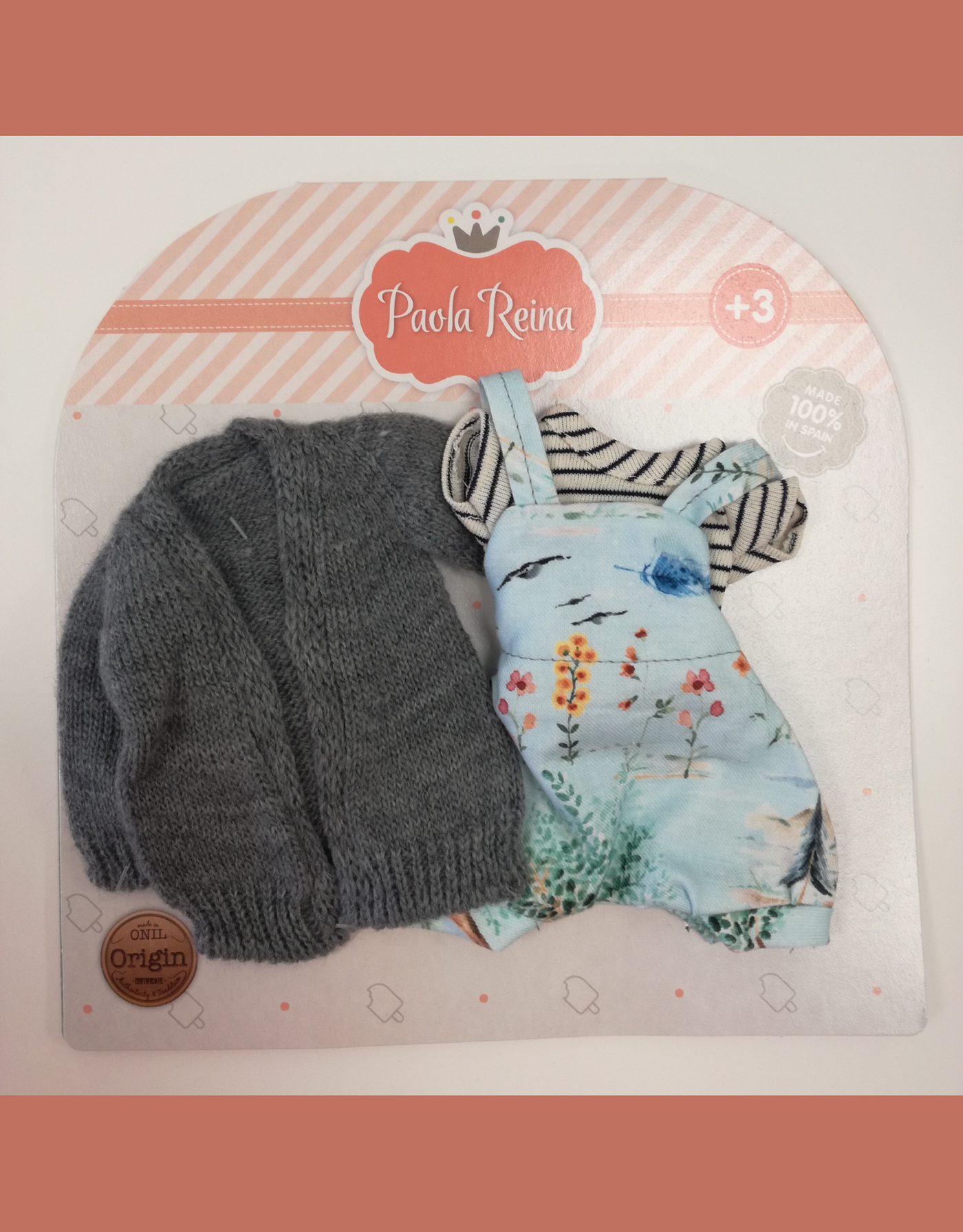 Las Amigas Doll Clothing - Blue jumper and gray jacket - Paola Reina
