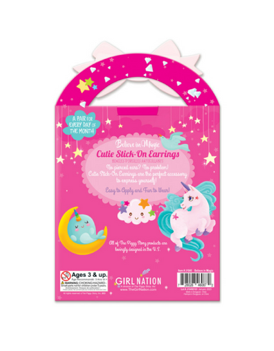 Boucles d'oreilles AUTOCOLLANTES Cutie (paquets de 5) - Crois en la magie - Girl Nation