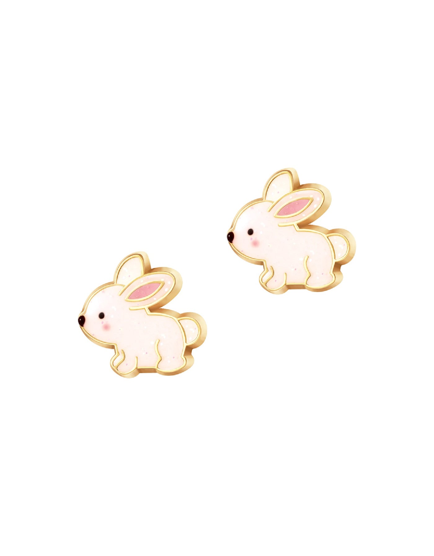 Enamel Earrings (pack of 2) - Bunny placed on the side - Girl Nation