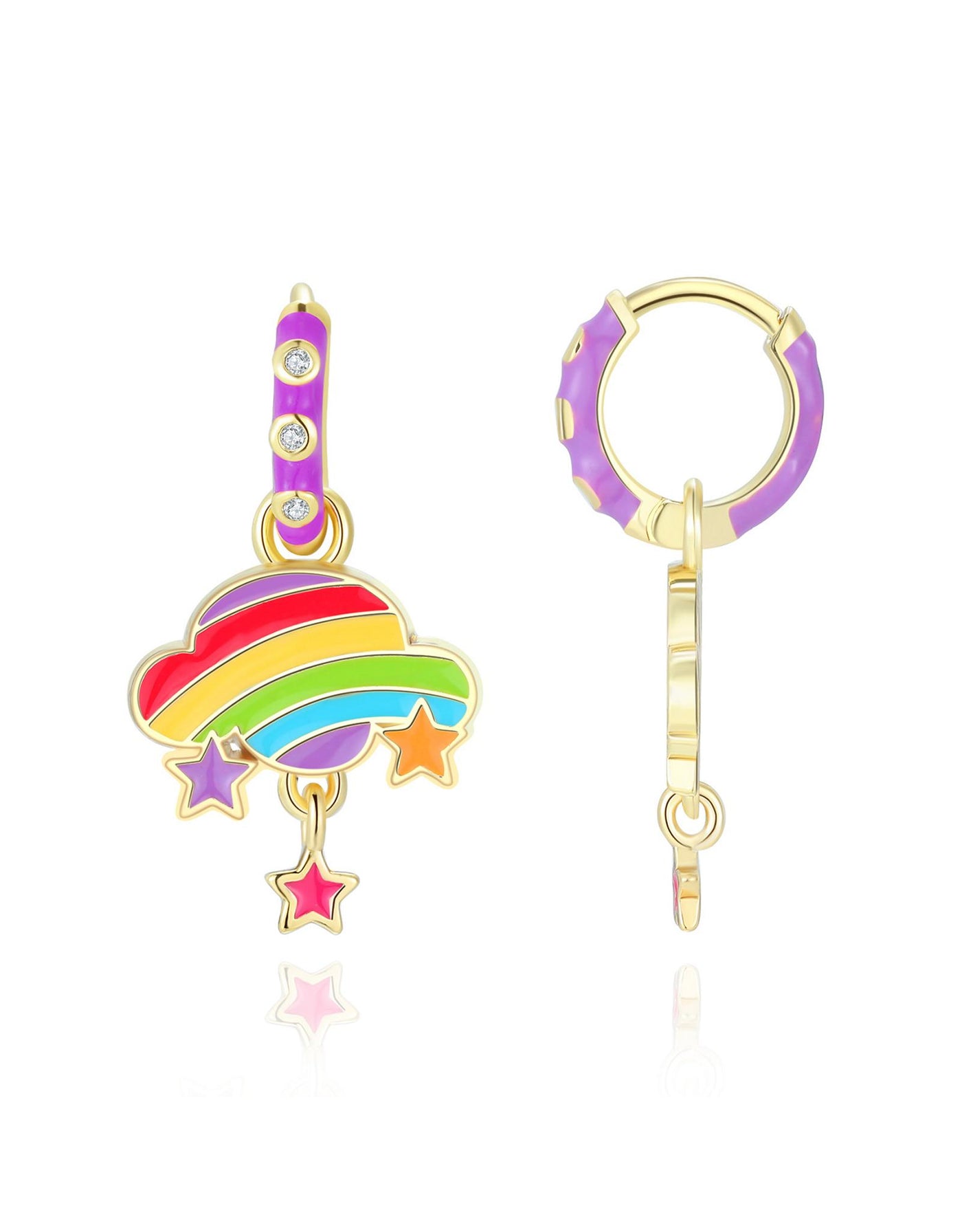 Hanging Earrings - Rainbow Cloud - Girl Nation