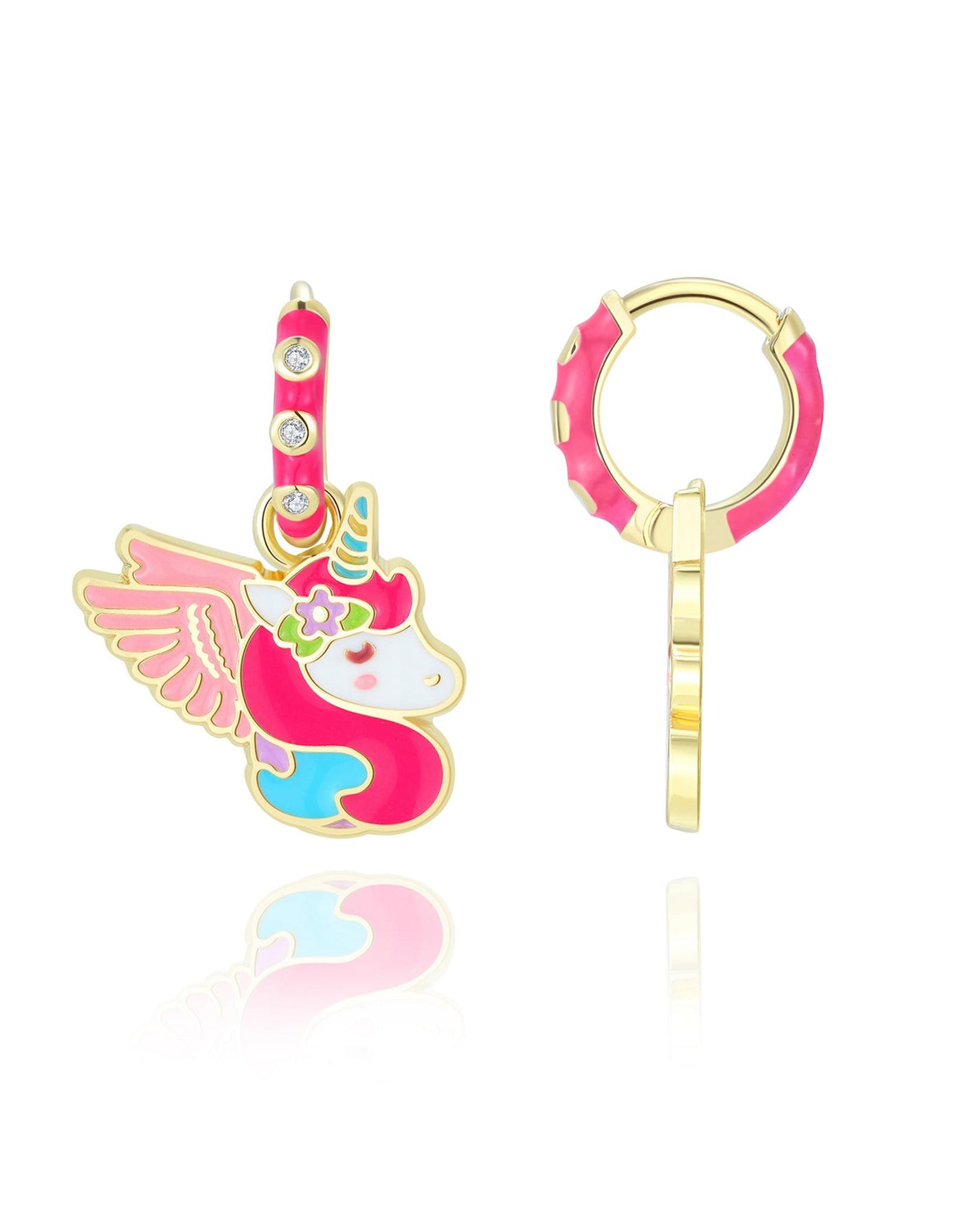 Hinged dangling earrings (2-pack) - Unicorn Wish - Girl Nation