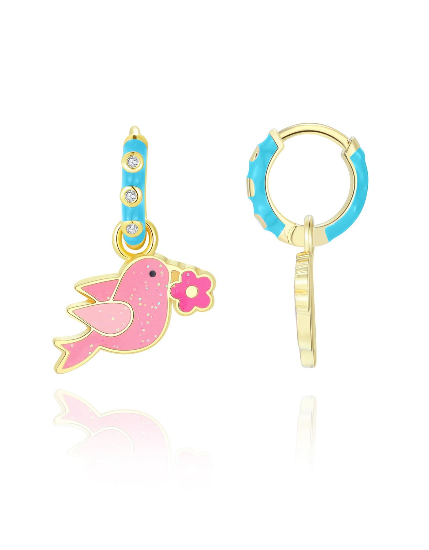 Hanging Earrings - Sparkling Sining Bird - Girl Nation