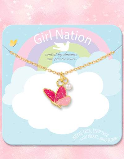 Collier douce petite (paquet de 2)  - Rêves de papillons - Girl Nation