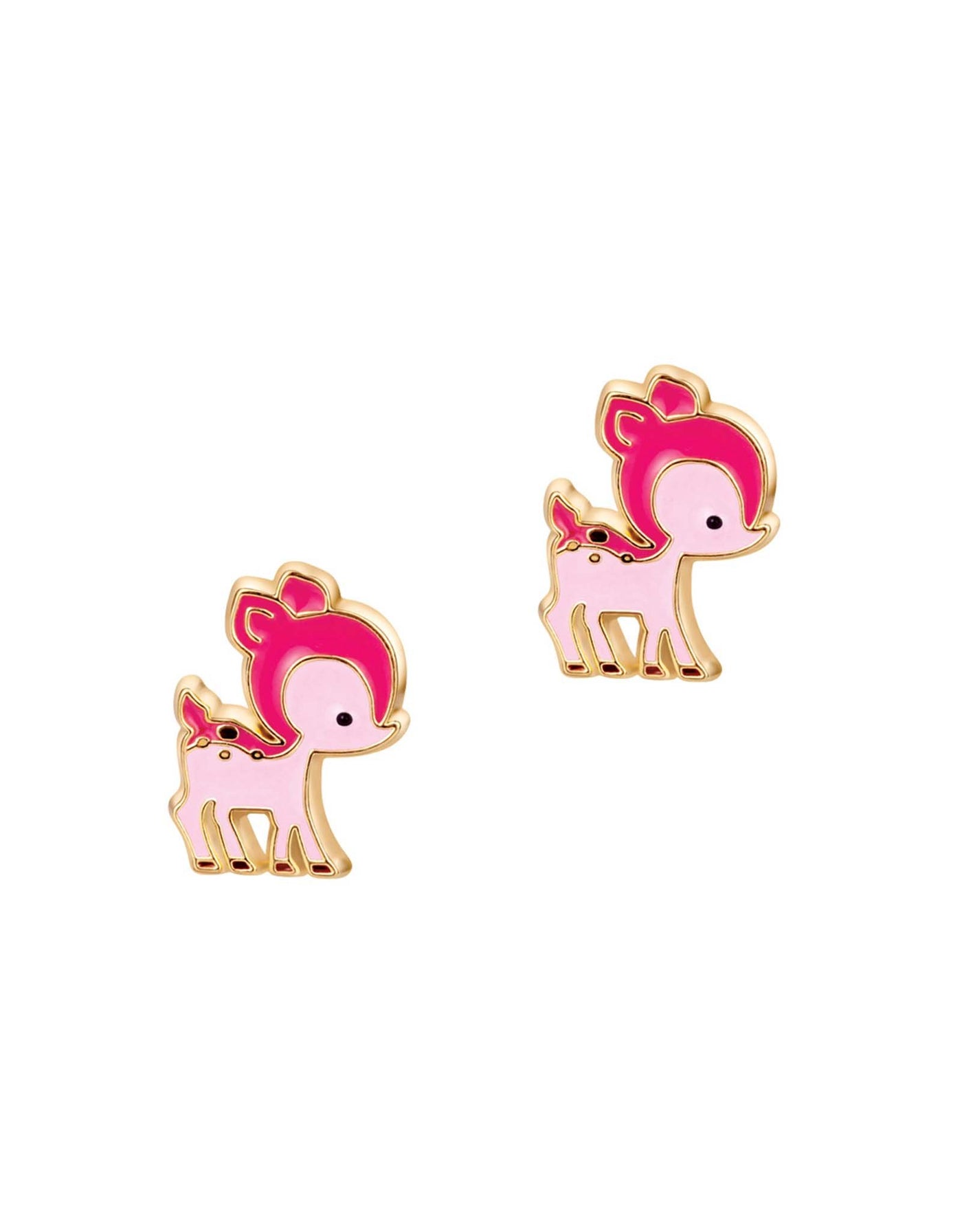 Boucles d'oreilles en émail - Faon - Girl Nation Default marque  Girl Nation vendu par Veille sur toi