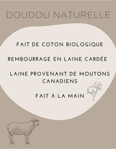 Doudou Naturelle Ours - Boris endormi - Veille sur toi