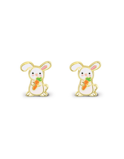Enamel Earrings (pack of 2) - Bunny with Carrot - Girl Nation