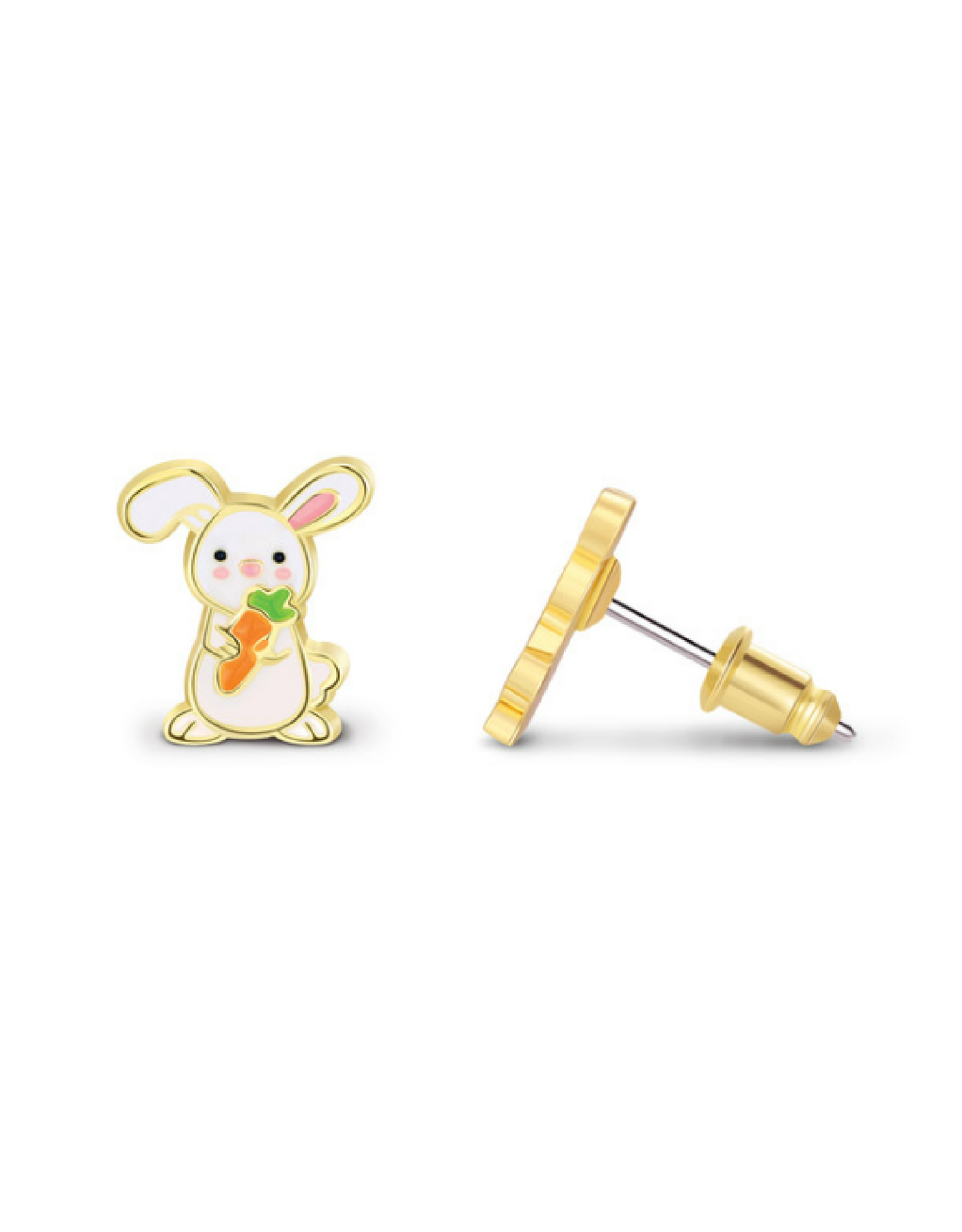 Enamel Earrings (pack of 2) - Bunny with Carrot - Girl Nation