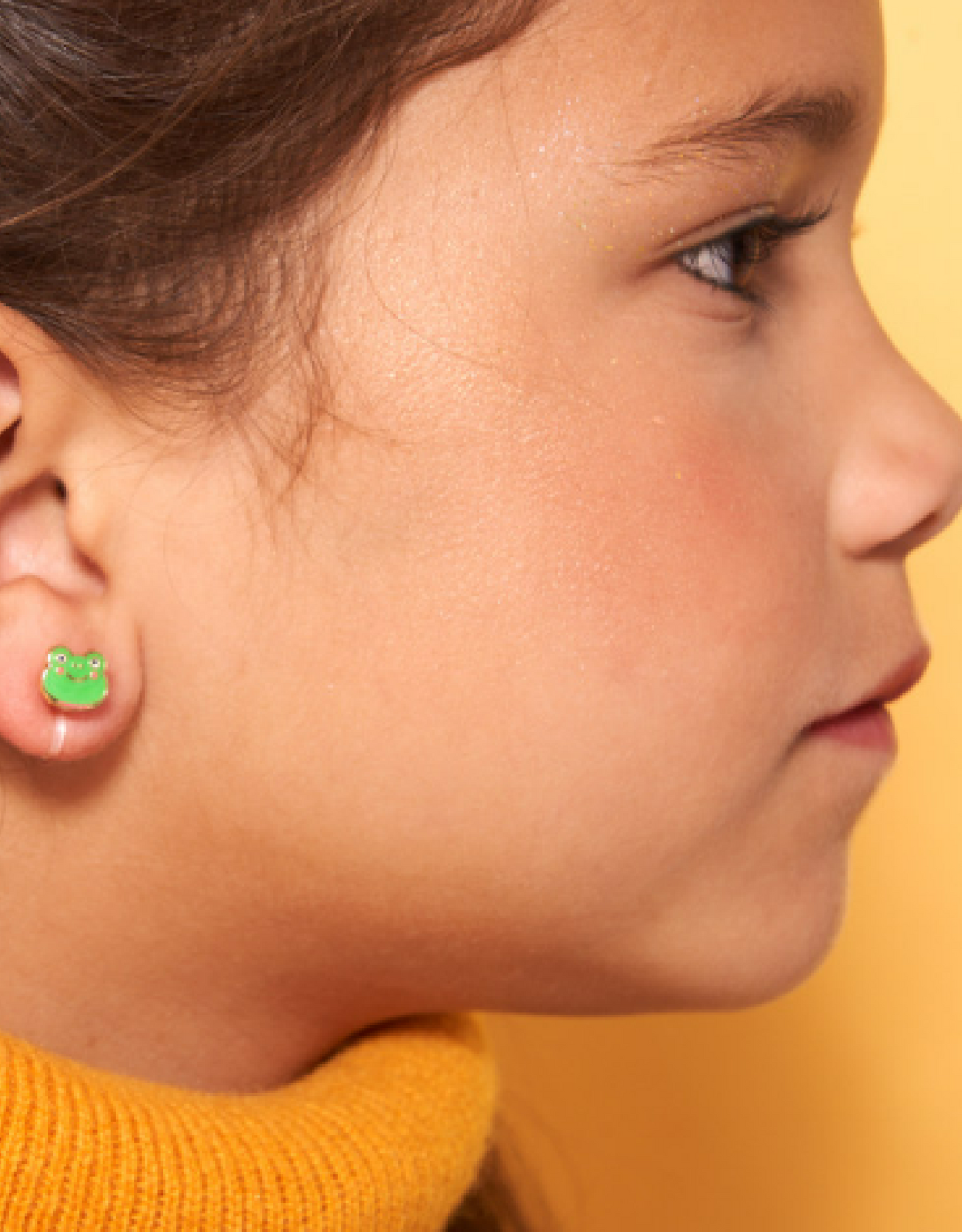 Boucles d'oreilles à clip en émail (paquet de 2) - Grenouille - Girl Nation