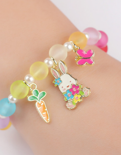 Bracelet (paquet de 2) - Lapin et fleurs - Girl Nation
